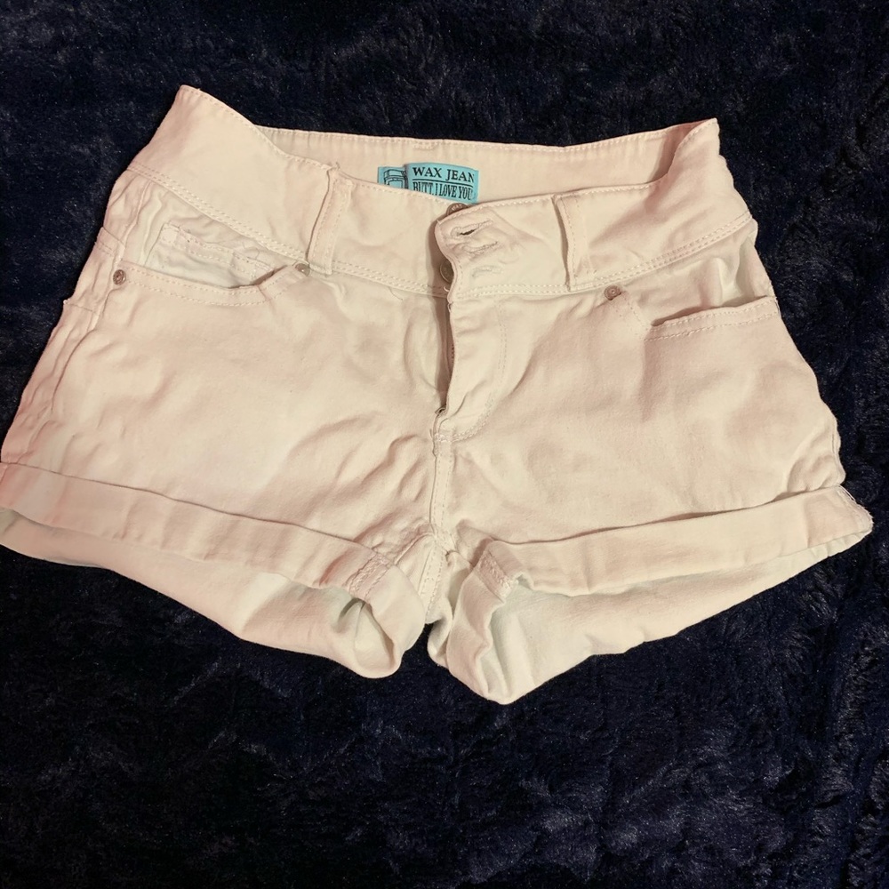 White Wax Shorts